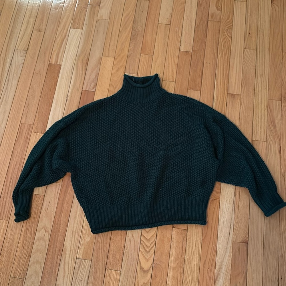 SUZY SHIER I GREEN KNIT SWEATER